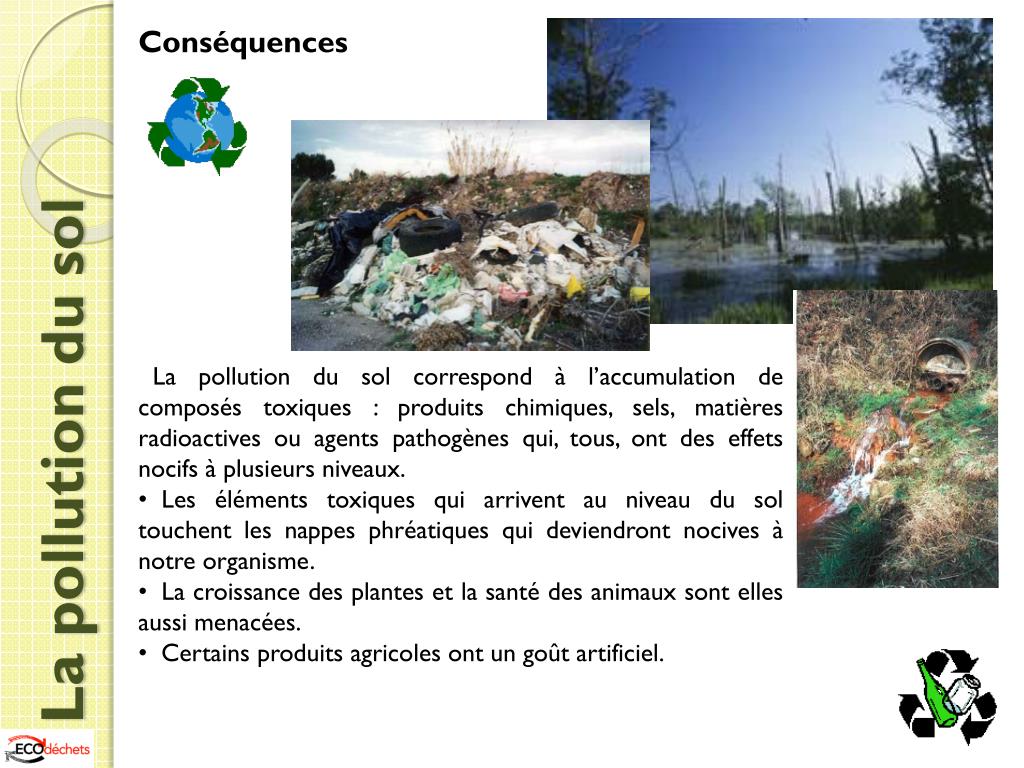 la pollution du sol