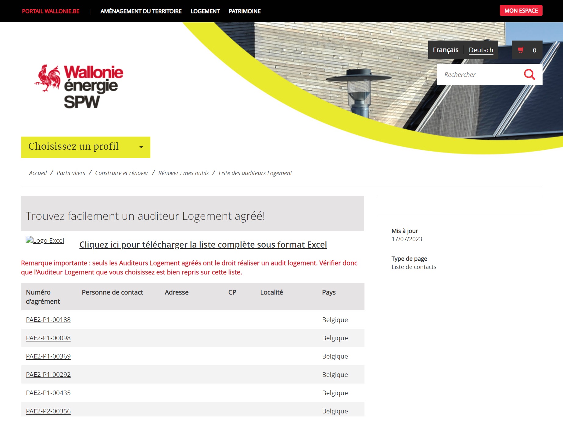 auditeur logement